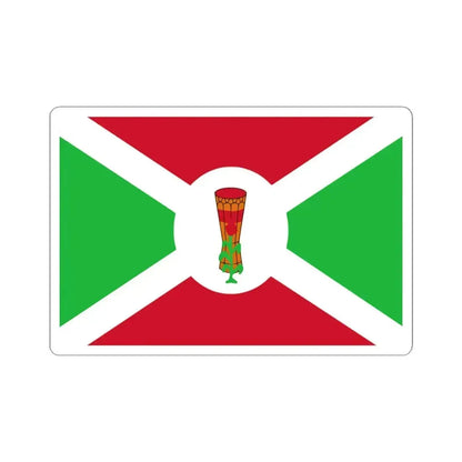 Flag of Burundi 1962-1966 variant (Burundi) STICKER Vinyl Kiss-Cut Decal 4 Inch White - The Sticker Space