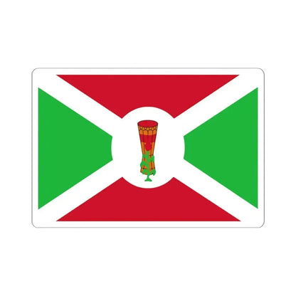 Flag of Burundi 1962-1966 variant (Burundi) STICKER Vinyl Kiss-Cut Decal 6 Inch White - The Sticker Space