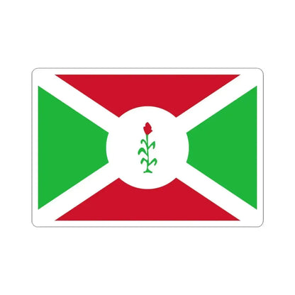 Flag of Burundi 1966-1967 (Burundi) STICKER Vinyl Kiss-Cut Decal 3 Inch White - The Sticker Space