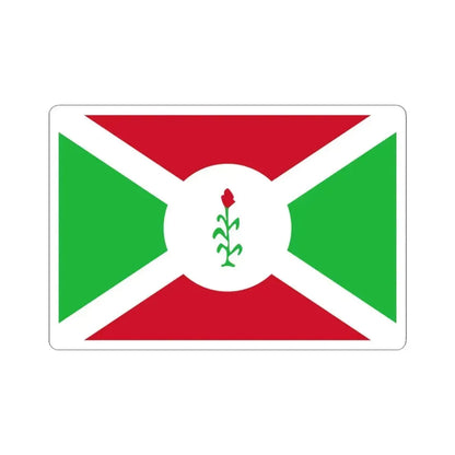 Flag of Burundi 1966-1967 (Burundi) STICKER Vinyl Kiss-Cut Decal 4 Inch White - The Sticker Space