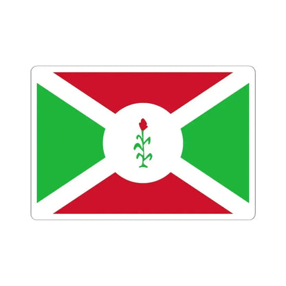 Flag of Burundi 1966-1967 (Burundi) STICKER Vinyl Kiss-Cut Decal 6 Inch White - The Sticker Space