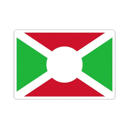 Flag of Burundi 1966 (Burundi) STICKER Vinyl Kiss-Cut Decal 3 Inch White - The Sticker Space