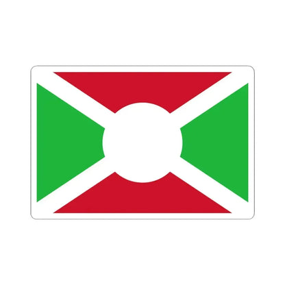 Flag of Burundi 1966 (Burundi) STICKER Vinyl Kiss-Cut Decal 4 Inch White - The Sticker Space