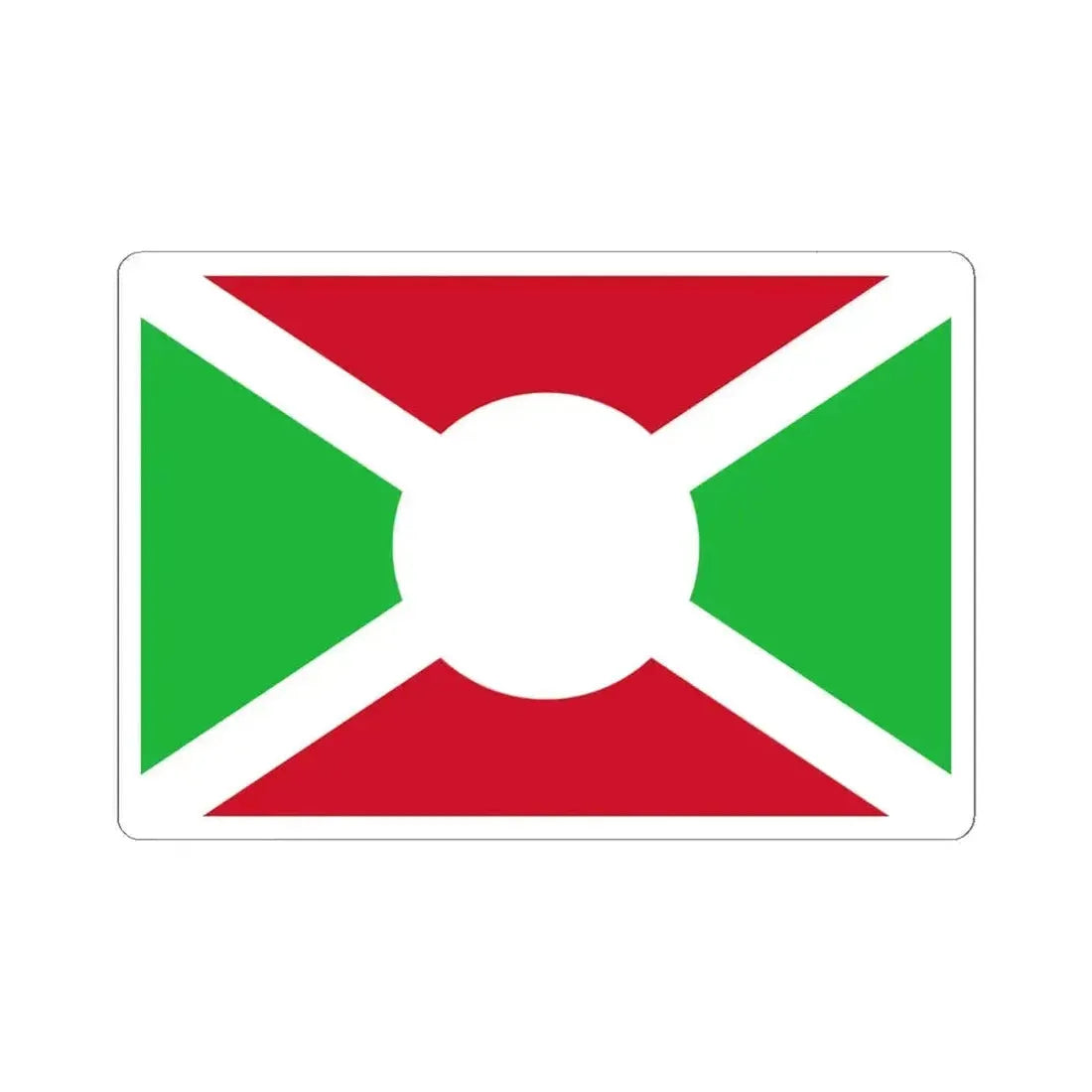 Flag of Burundi 1966 (Burundi) STICKER Vinyl Kiss-Cut Decal 6 Inch White - The Sticker Space