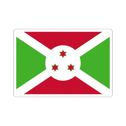 Flag of Burundi 1967-1982 (Burundi) STICKER Vinyl Kiss-Cut Decal 2 Inch White - The Sticker Space