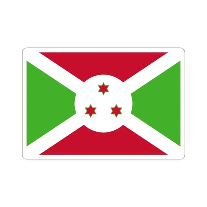 Flag of Burundi 1967-1982 (Burundi) STICKER Vinyl Kiss-Cut Decal 4 Inch White - The Sticker Space