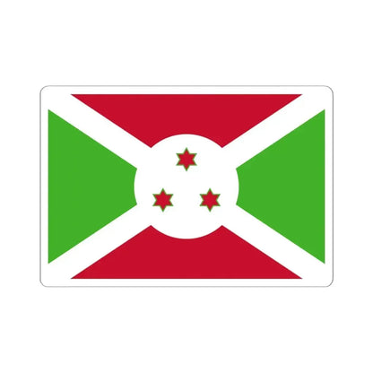 Flag of Burundi 1967-1982 (Burundi) STICKER Vinyl Kiss-Cut Decal 6 Inch White - The Sticker Space