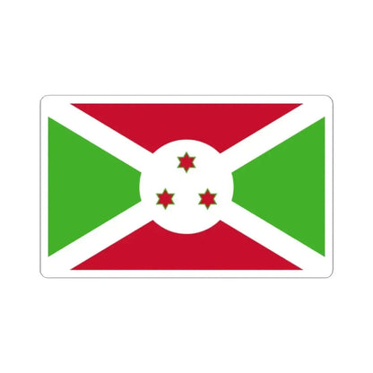 Flag of Burundi (Burundi) STICKER Vinyl Kiss-Cut Decal 2 Inch White - The Sticker Space