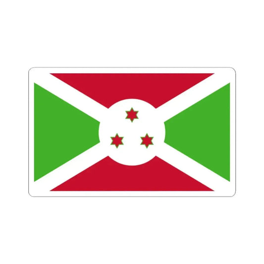 Flag of Burundi (Burundi) STICKER Vinyl Kiss-Cut Decal 2 Inch White - The Sticker Space