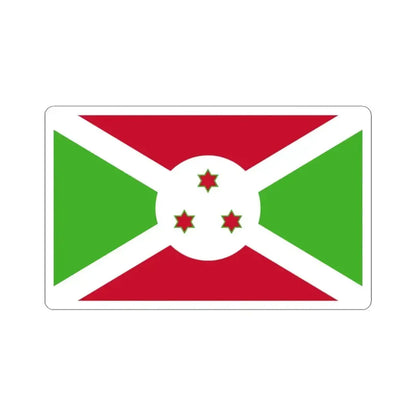Flag of Burundi (Burundi) STICKER Vinyl Kiss-Cut Decal 3 Inch White - The Sticker Space