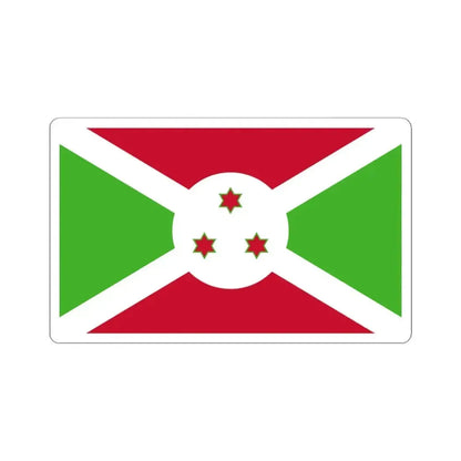Flag of Burundi (Burundi) STICKER Vinyl Kiss-Cut Decal 4 Inch White - The Sticker Space