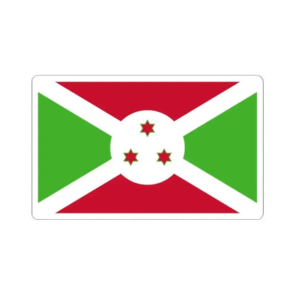 Flag of Burundi (Burundi) STICKER Vinyl Kiss-Cut Decal 6 Inch White - The Sticker Space