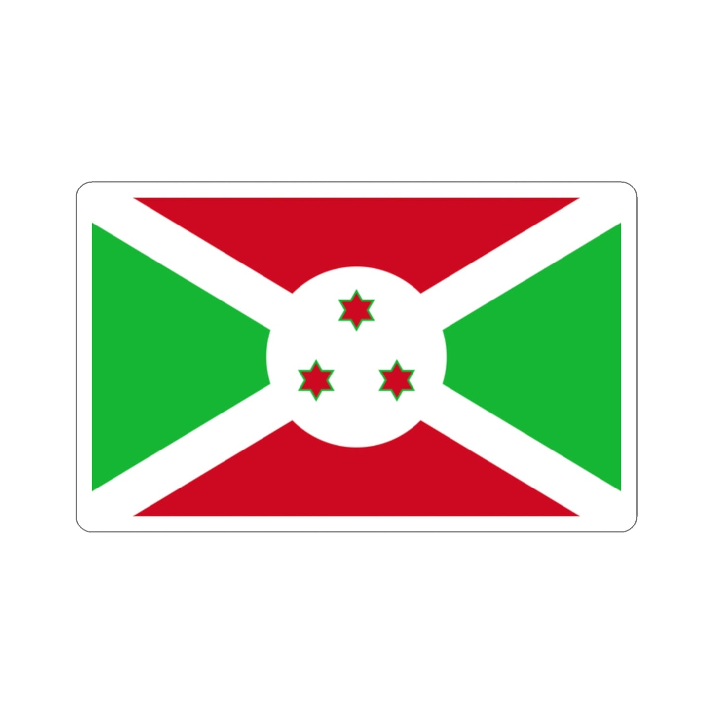 Flag of Burundi STICKER Vinyl Die-Cut Decal-2 Inch-The Sticker Space