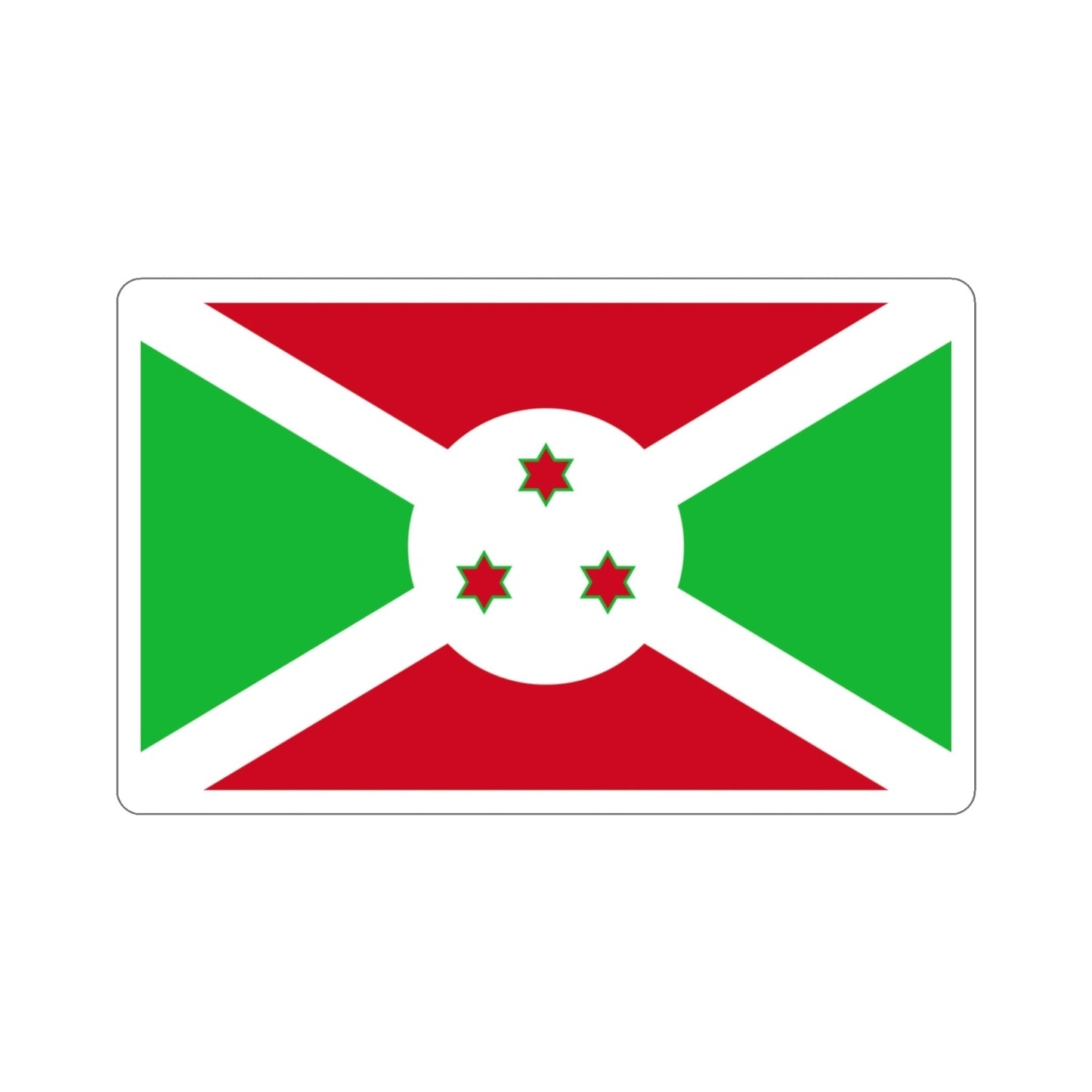 Flag of Burundi STICKER Vinyl Die-Cut Decal-3 Inch-The Sticker Space