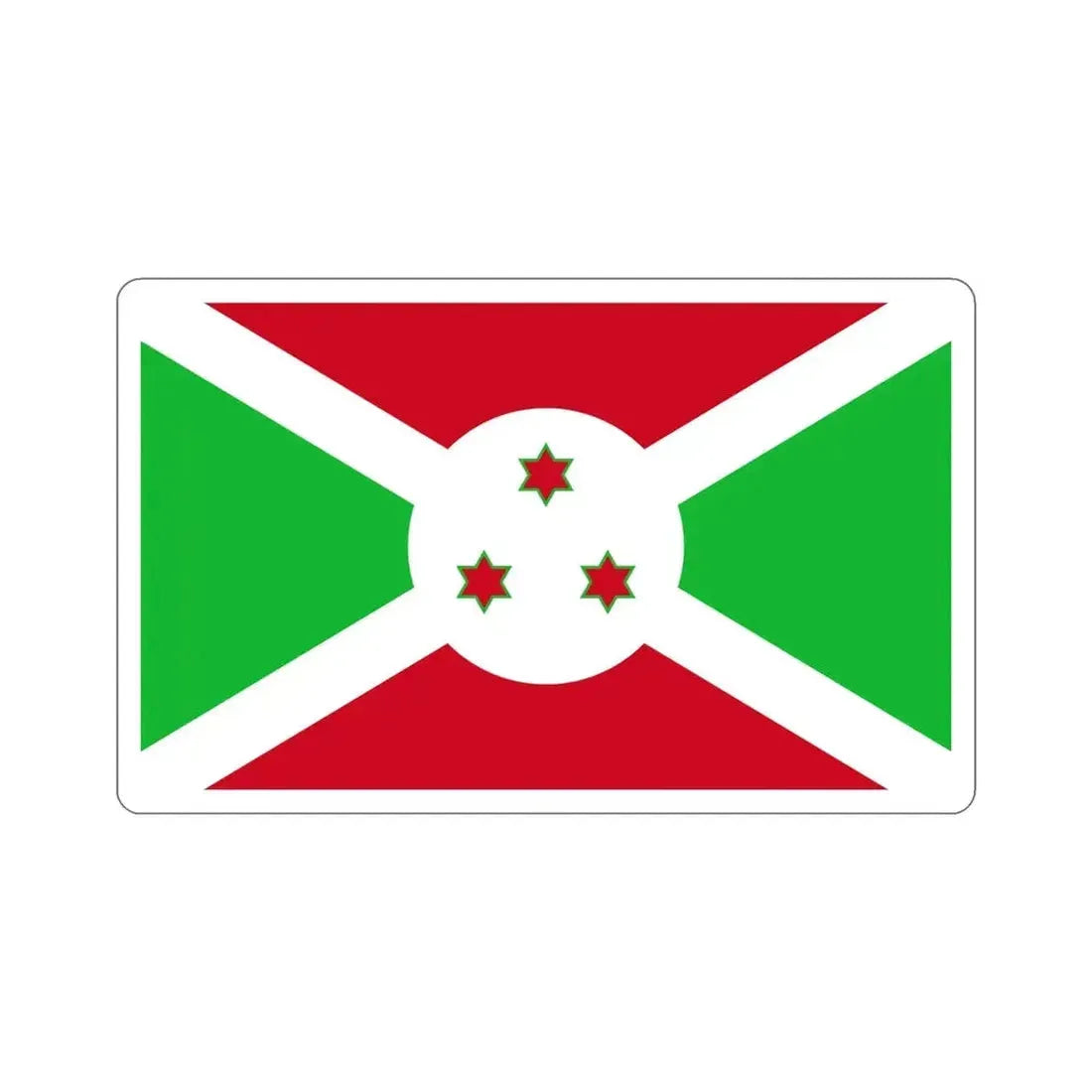 Flag of Burundi STICKER Vinyl Die-Cut Decal - The Sticker Space