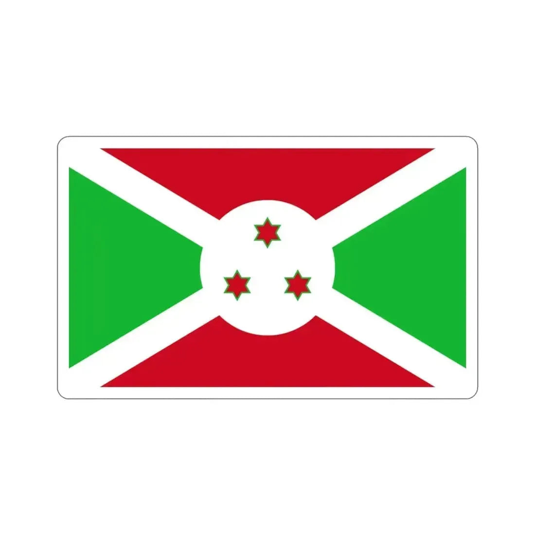 Flag of Burundi STICKER Vinyl Die-Cut Decal - The Sticker Space