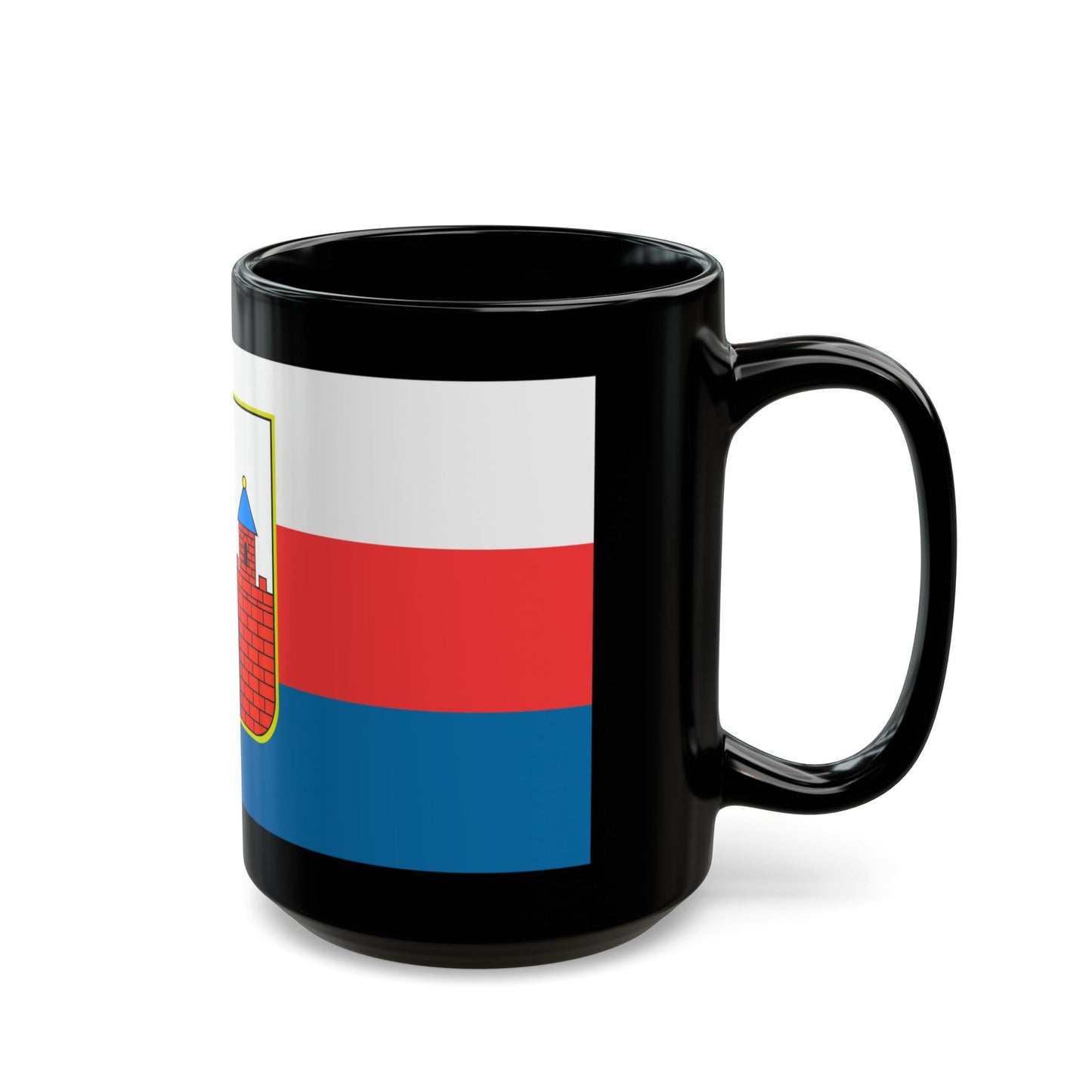 Flag of Bydgoszcz Poland - Black Coffee Mug-The Sticker Space