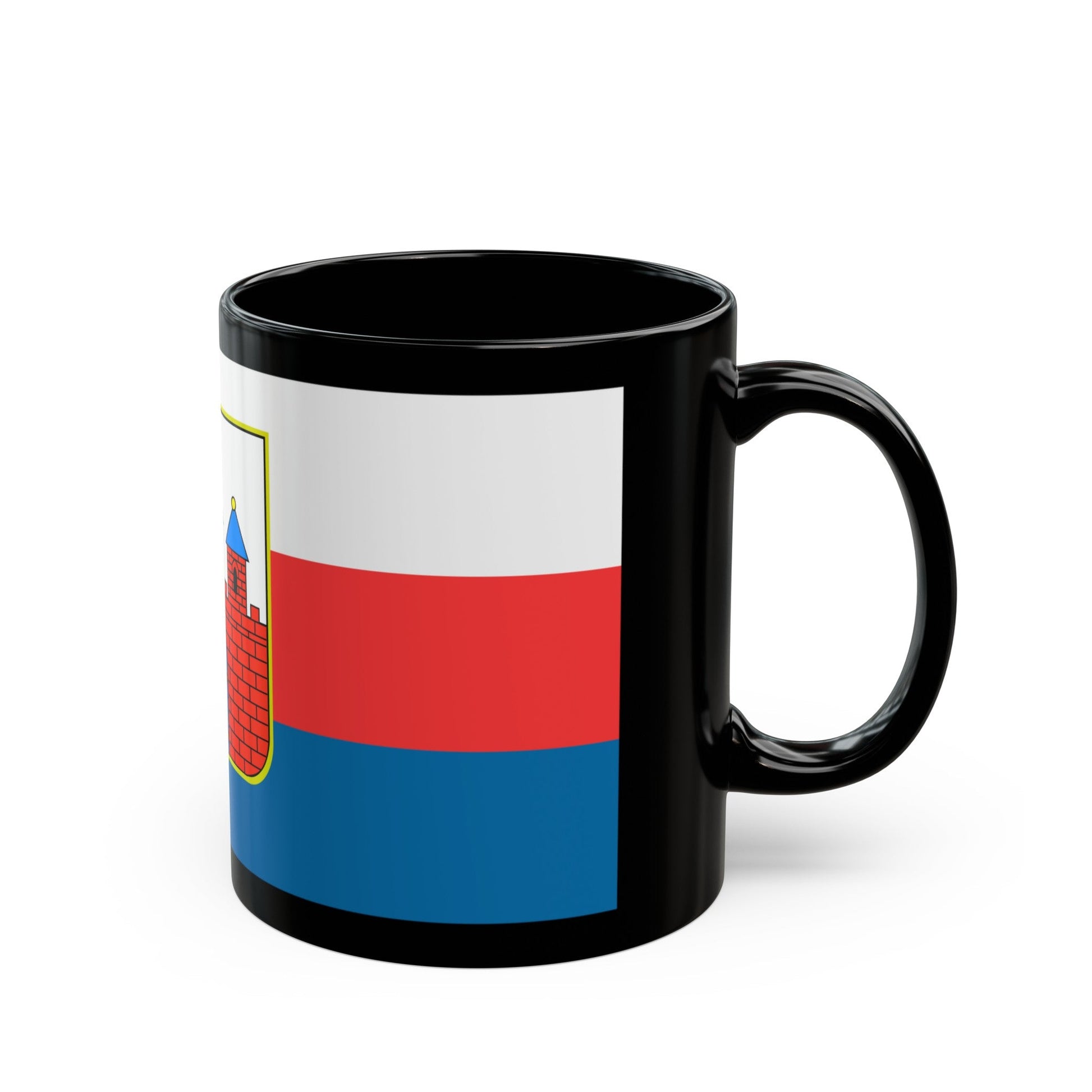 Flag of Bydgoszcz Poland - Black Coffee Mug-The Sticker Space