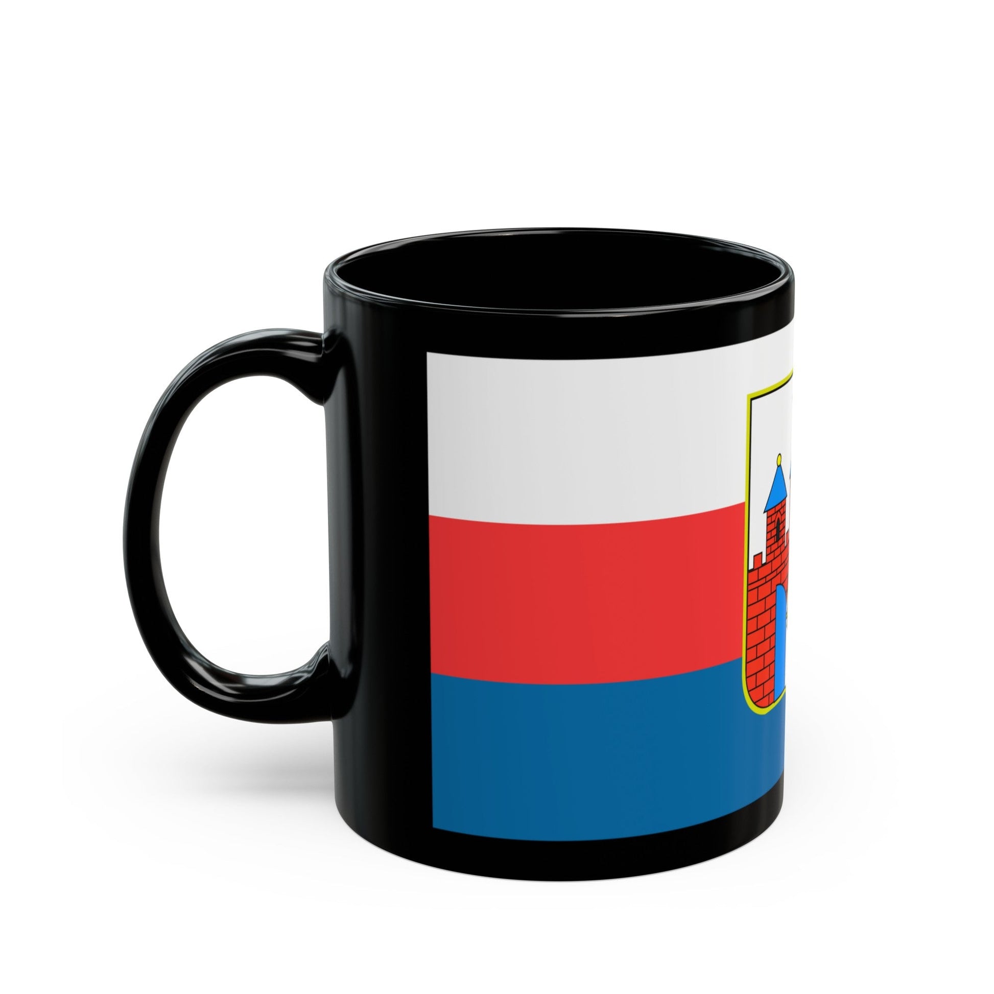 Flag of Bydgoszcz Poland - Black Coffee Mug-The Sticker Space