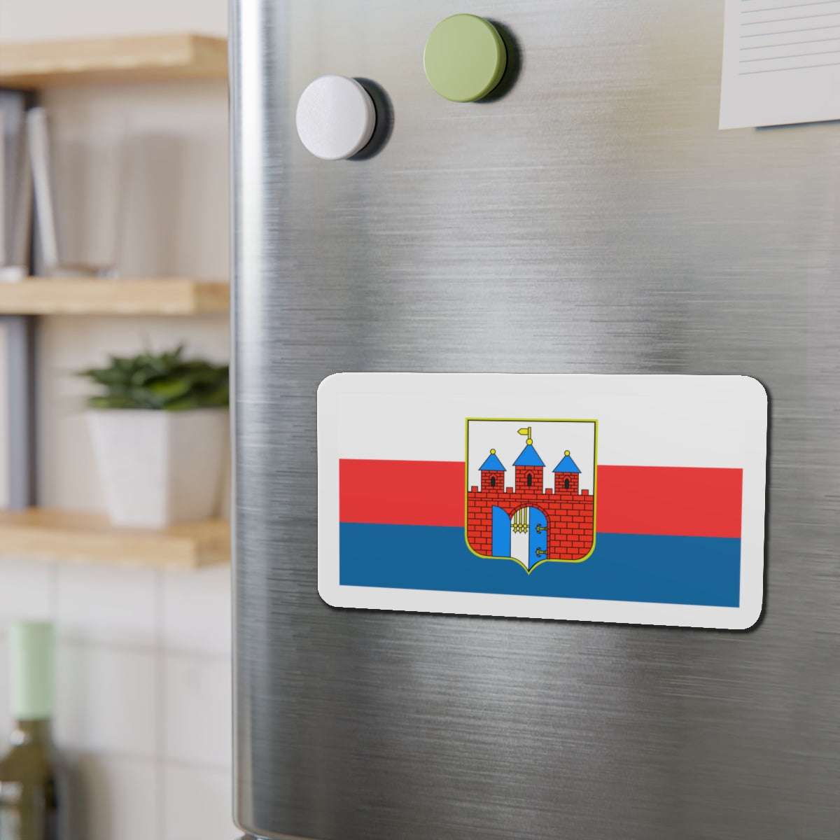 Flag of Bydgoszcz Poland - Die-Cut Magnet-The Sticker Space