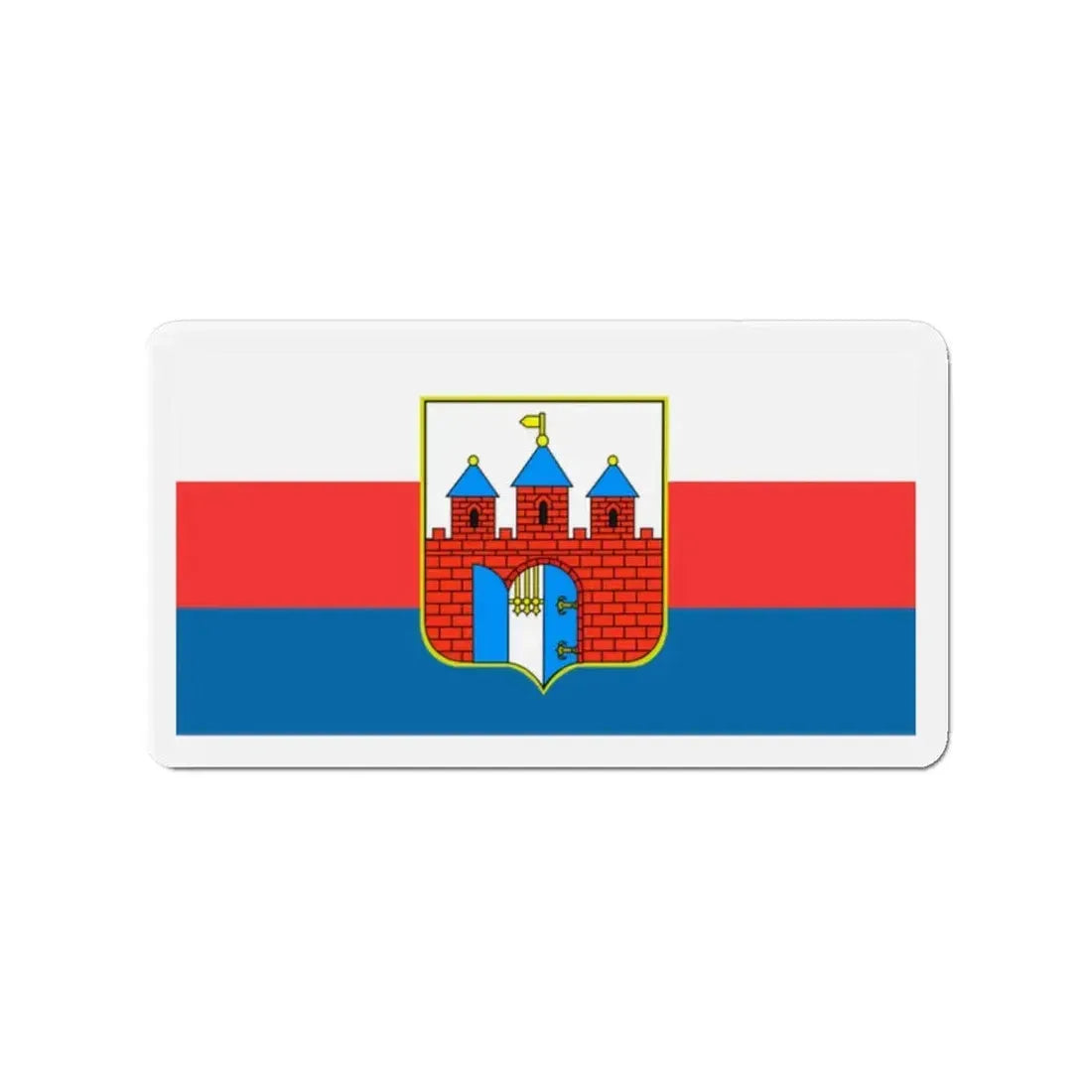 Flag of Bydgoszcz Poland - Refrigerator Magnet 2 Inch - The Sticker Space