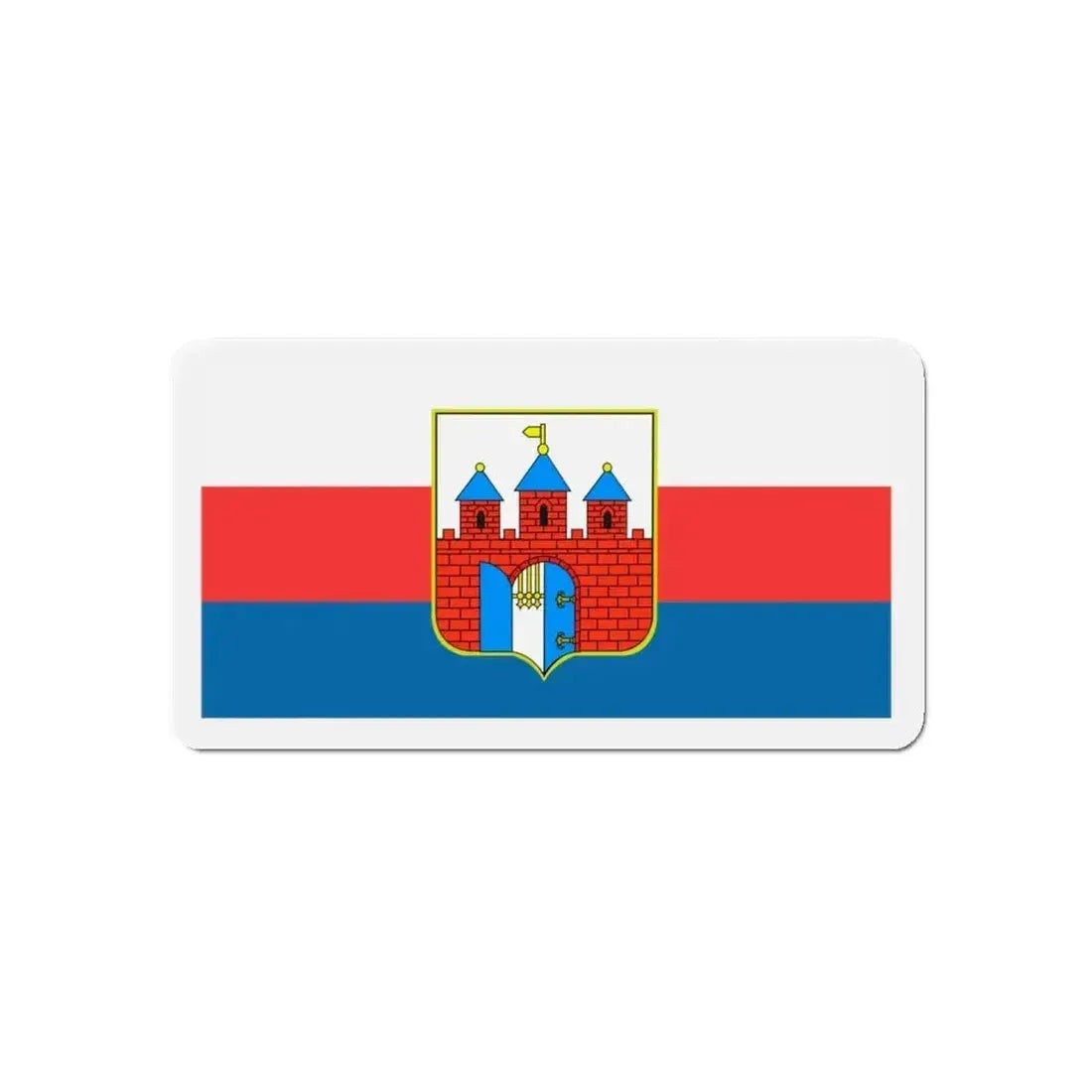 Flag of Bydgoszcz Poland - Refrigerator Magnet - The Sticker Space