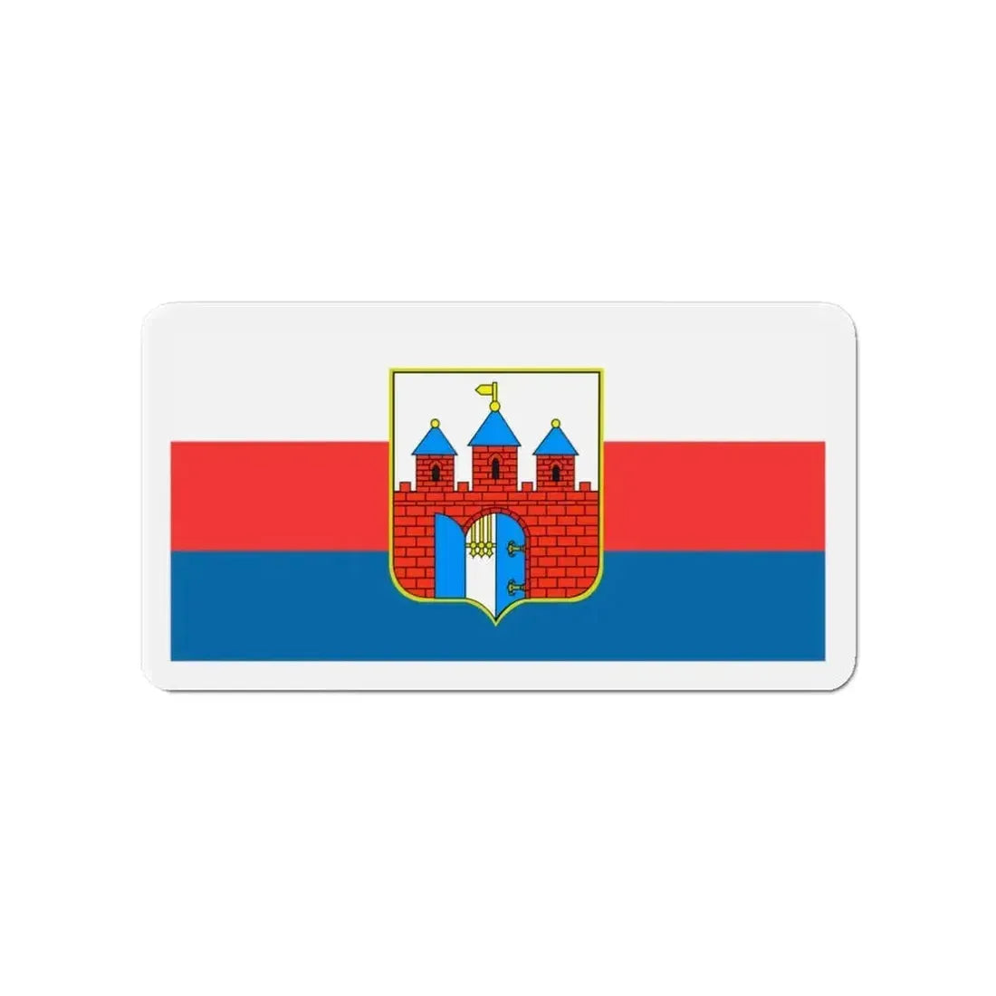 Flag of Bydgoszcz Poland - Refrigerator Magnet - The Sticker Space