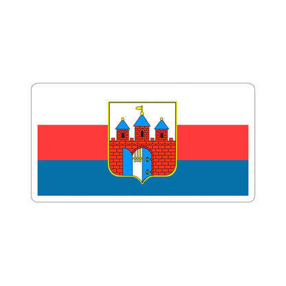 Flag of Bydgoszcz Poland STICKER Vinyl Die-Cut Decal-4 Inch-The Sticker Space