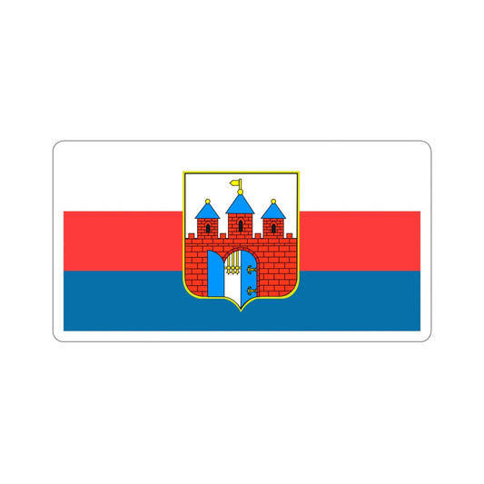 Flag of Bydgoszcz Poland STICKER Vinyl Die-Cut Decal-6 Inch-The Sticker Space