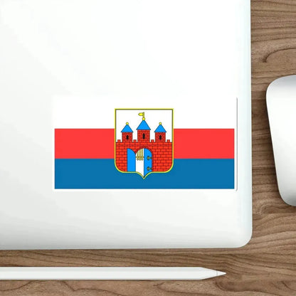 Flag of Bydgoszcz Poland STICKER Vinyl Die-Cut Decal - The Sticker Space