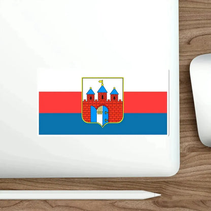 Flag of Bydgoszcz Poland STICKER Vinyl Die-Cut Decal - The Sticker Space