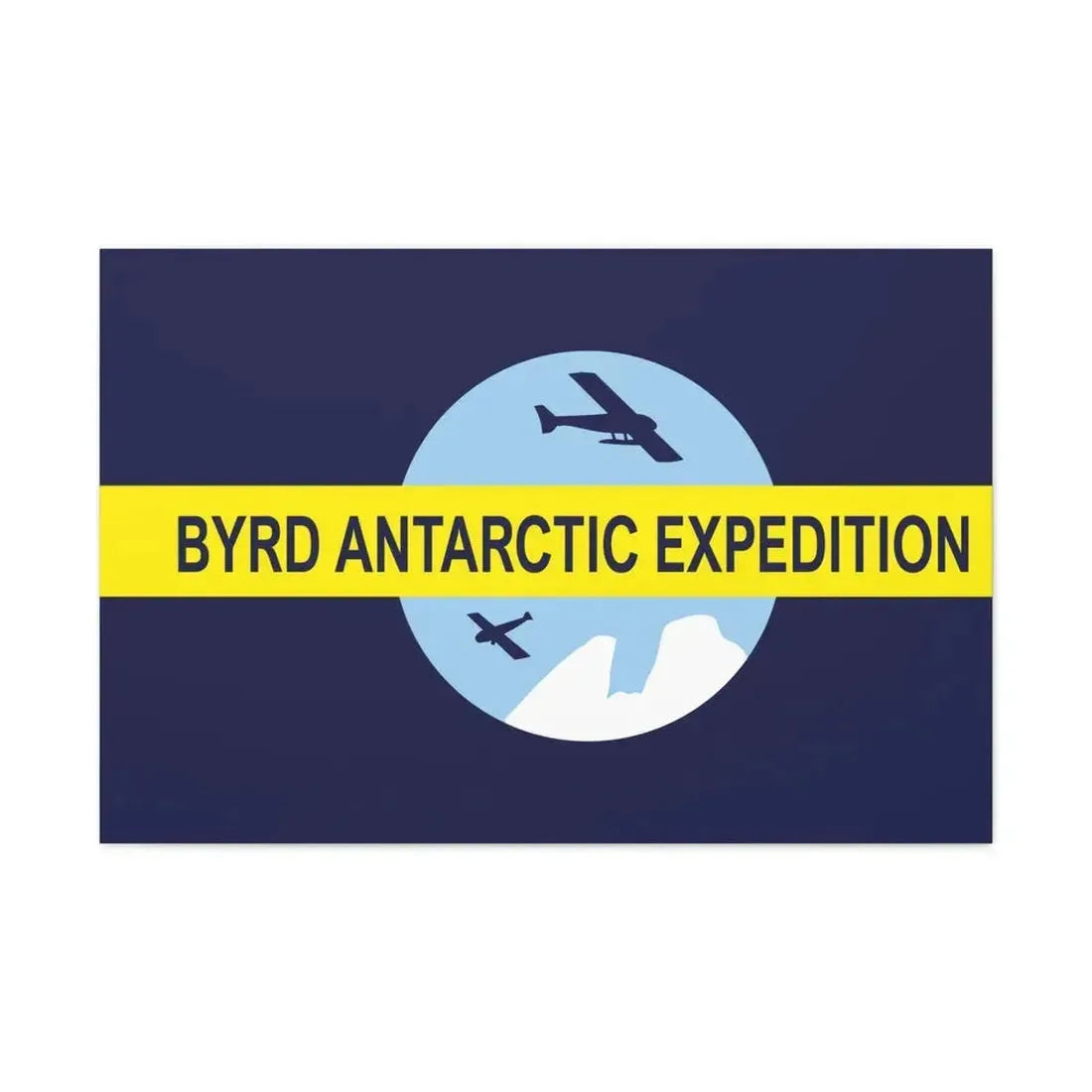 Flag of Byrd's Second Antarctic Expedition - Canvas Wall Art 36" x 24" 1.25" - The Sticker Space