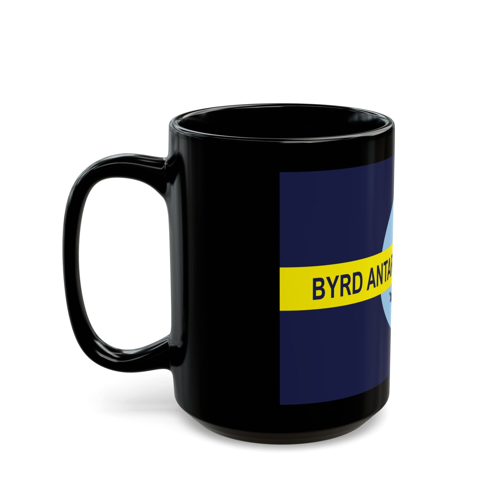 Flag of Byrd's Second Antarctic Expedition - Black Coffee Mug-The Sticker Space