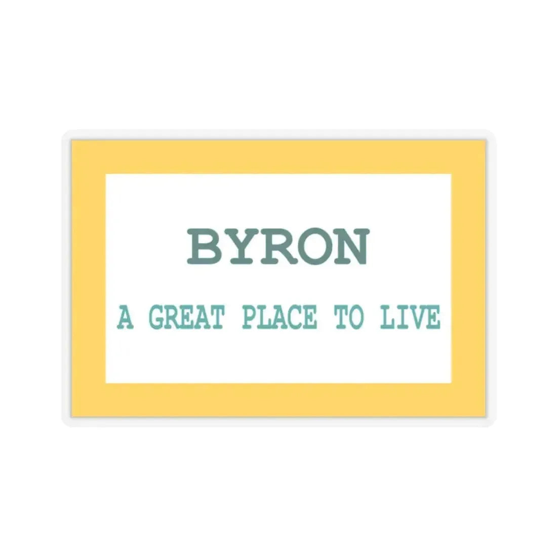 Flag of Byron, Wyoming - STICKER Vinyl Kiss-Cut Decal 2 Inch Transparent - The Sticker Space