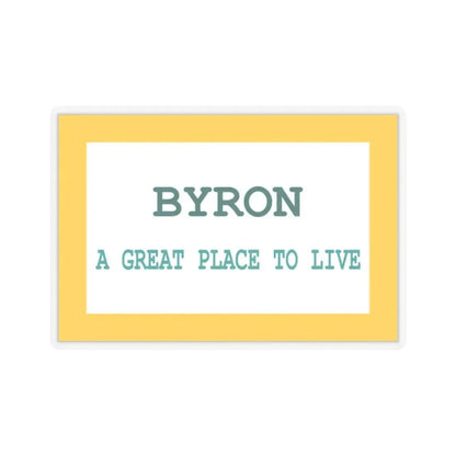 Flag of Byron, Wyoming - STICKER Vinyl Kiss-Cut Decal 2 Inch Transparent - The Sticker Space