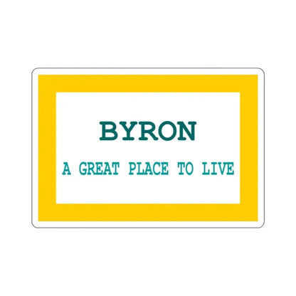 Flag of Byron, Wyoming - STICKER Vinyl Kiss-Cut Decal 2 Inch White - The Sticker Space