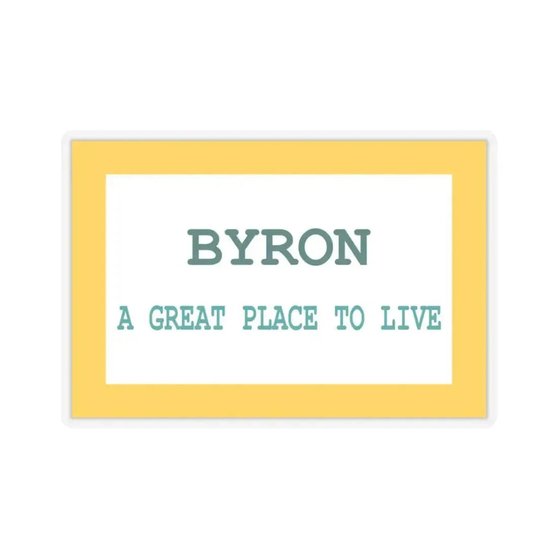 Flag of Byron, Wyoming - STICKER Vinyl Kiss-Cut Decal 3 Inch Transparent - The Sticker Space