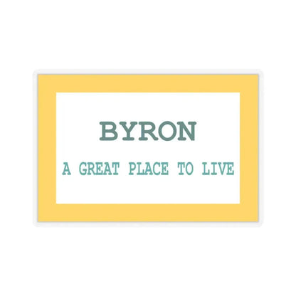 Flag of Byron, Wyoming - STICKER Vinyl Kiss-Cut Decal 3 Inch Transparent - The Sticker Space