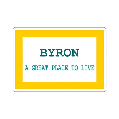 Flag of Byron, Wyoming - STICKER Vinyl Kiss-Cut Decal 3 Inch White - The Sticker Space
