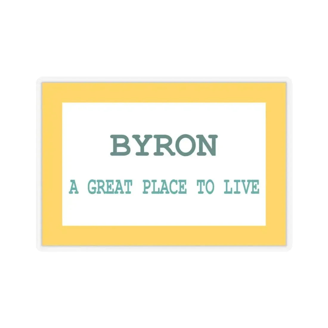 Flag of Byron, Wyoming - STICKER Vinyl Kiss-Cut Decal 4 Inch Transparent - The Sticker Space