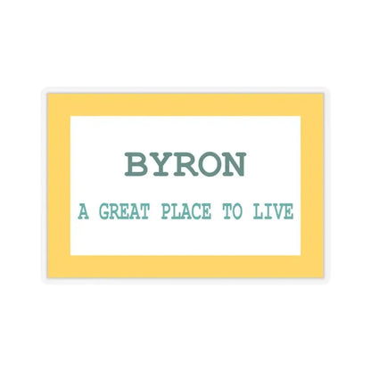 Flag of Byron, Wyoming - STICKER Vinyl Kiss-Cut Decal 4 Inch Transparent - The Sticker Space