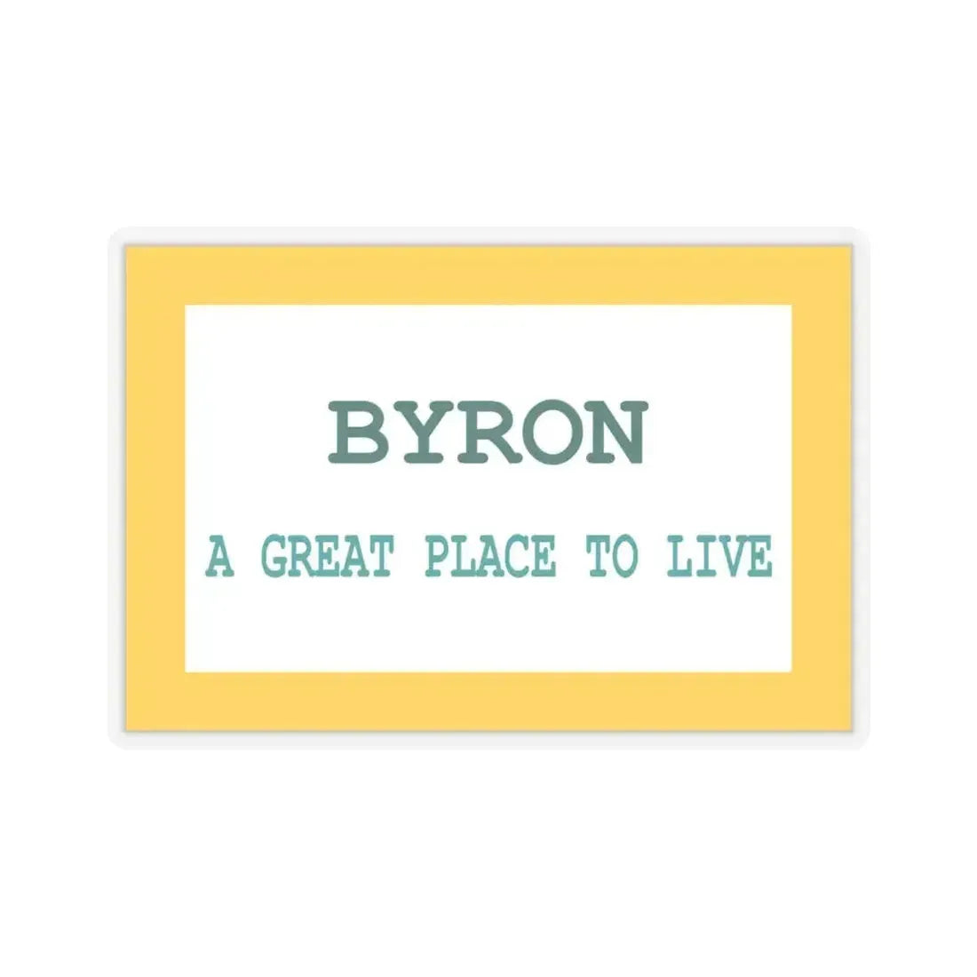 Flag of Byron, Wyoming - STICKER Vinyl Kiss-Cut Decal 6 Inch Transparent - The Sticker Space
