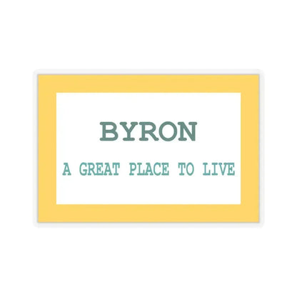 Flag of Byron, Wyoming - STICKER Vinyl Kiss-Cut Decal 6 Inch Transparent - The Sticker Space