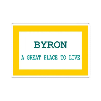 Flag of Byron, Wyoming - STICKER Vinyl Kiss-Cut Decal 6 Inch White - The Sticker Space