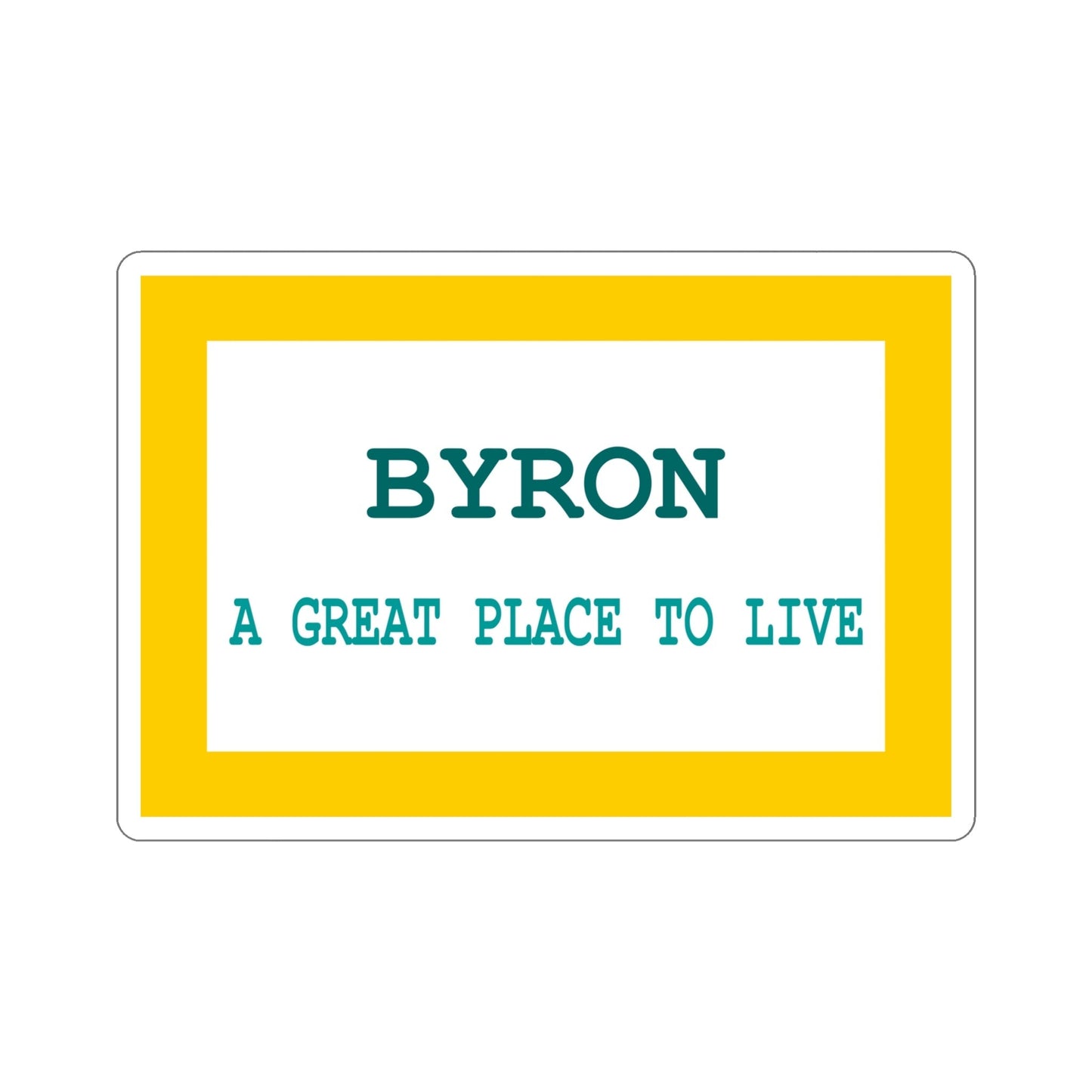 Flag of Byron Wyoming USA STICKER Vinyl Die-Cut Decal-6 Inch-The Sticker Space