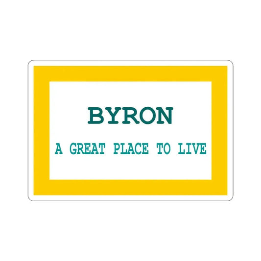 Flag of Byron Wyoming USA STICKER Vinyl Die-Cut Decal 6 Inch - The Sticker Space