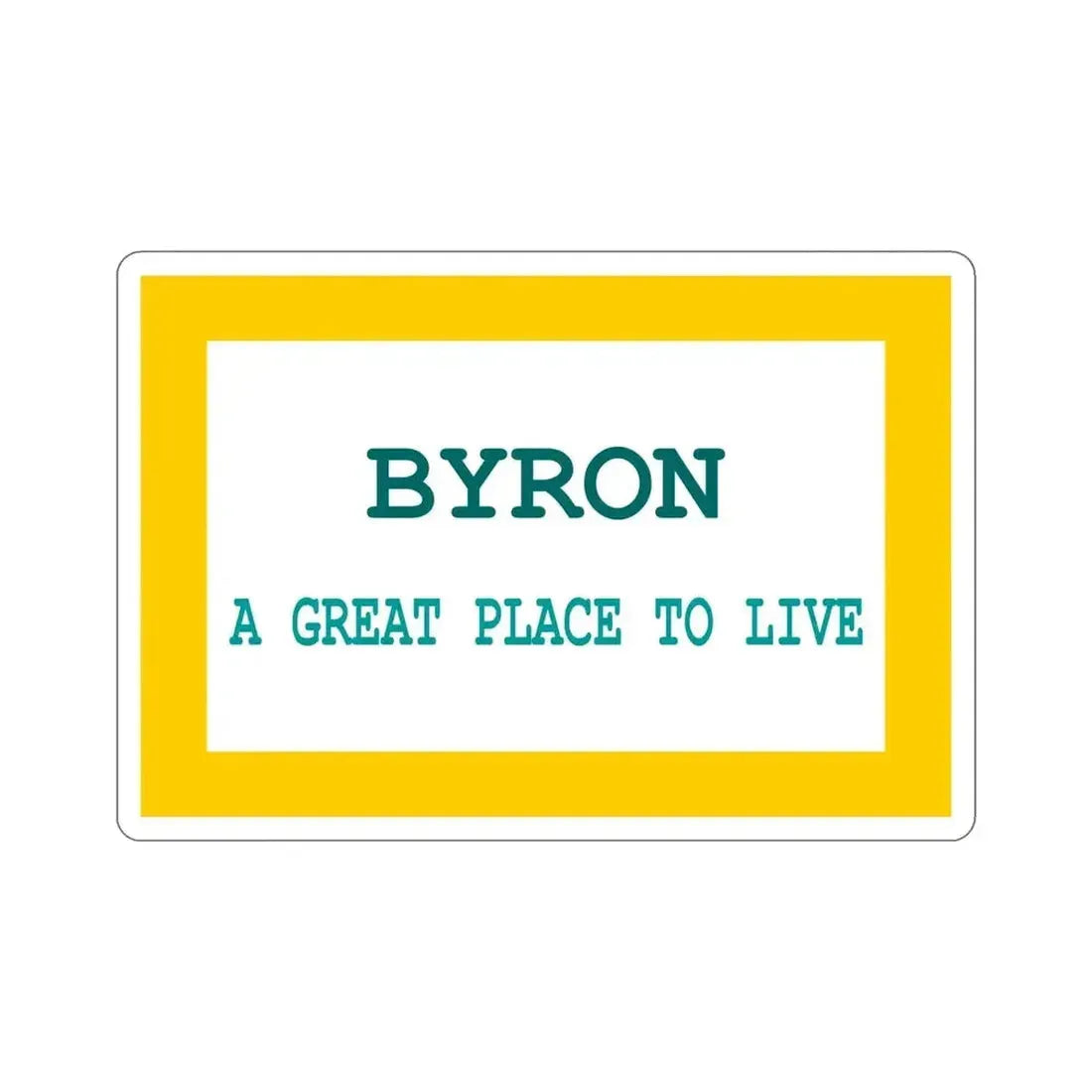 Flag of Byron Wyoming USA STICKER Vinyl Die-Cut Decal - The Sticker Space