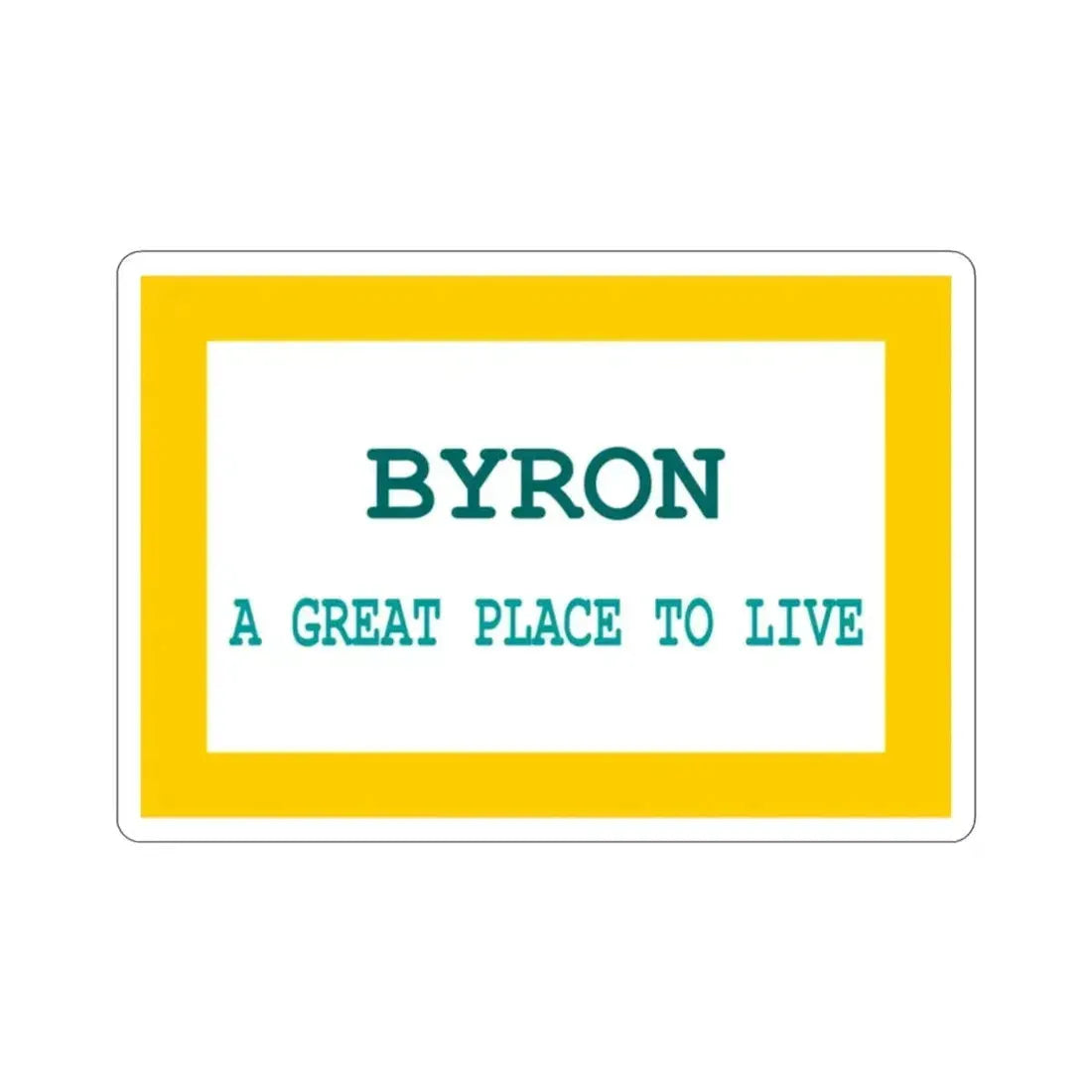 Flag of Byron Wyoming USA STICKER Vinyl Die-Cut Decal - The Sticker Space