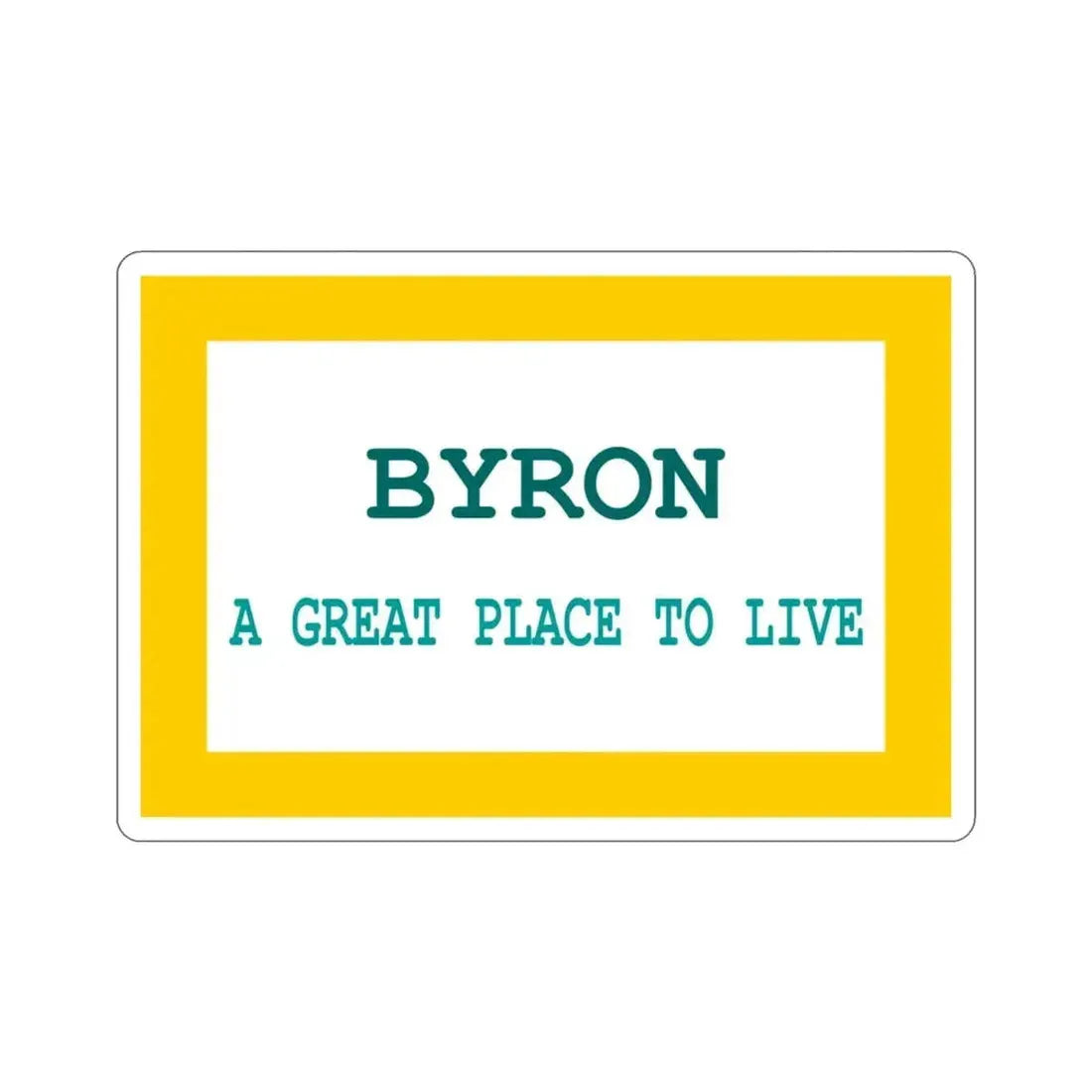 Flag of Byron Wyoming USA STICKER Vinyl Die-Cut Decal - The Sticker Space