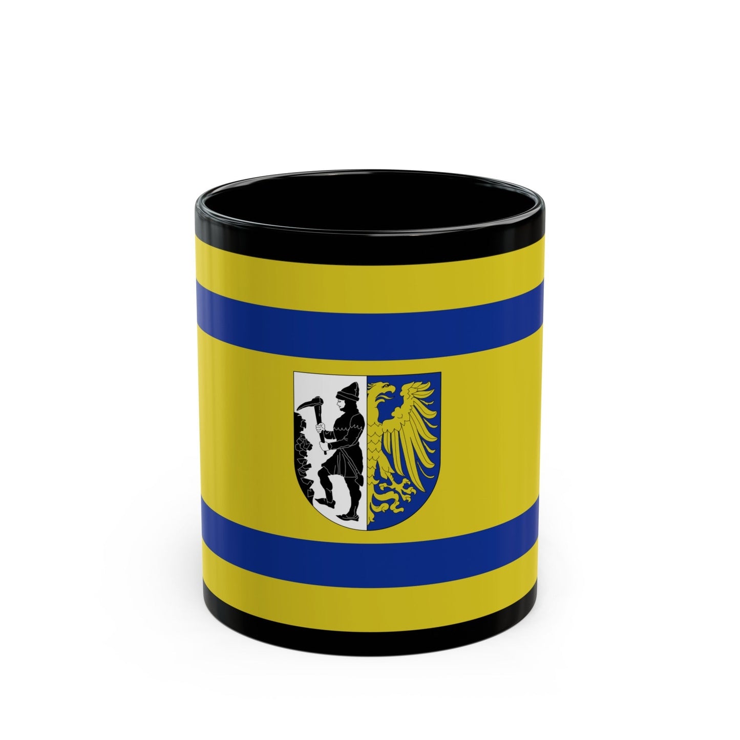 Flag of Bytom Poland - Black Coffee Mug-11oz-The Sticker Space